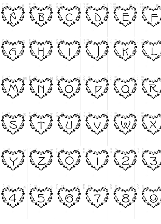 101! Just Anuther Heart Font