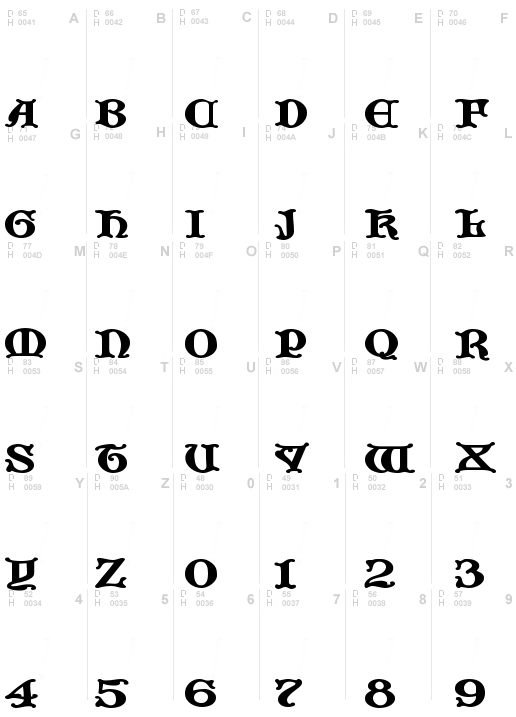 JF Cotswold Letters, Regular