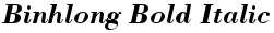 Binhlong Bold Italic