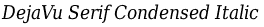 DejaVu Serif Condensed Italic