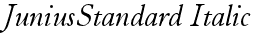 JuniusStandard Italic