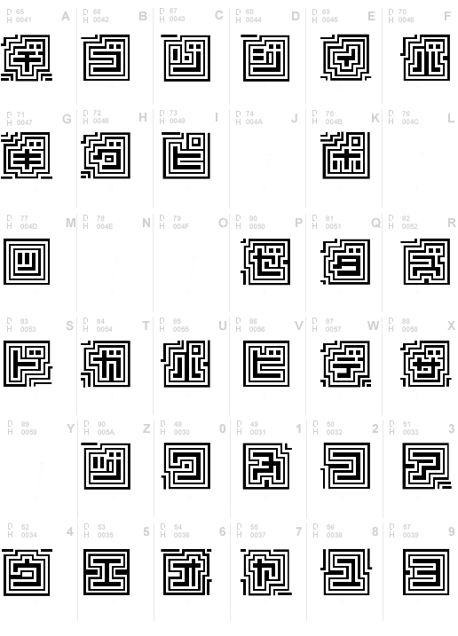 D3 Labyrinthism katakana, Regular