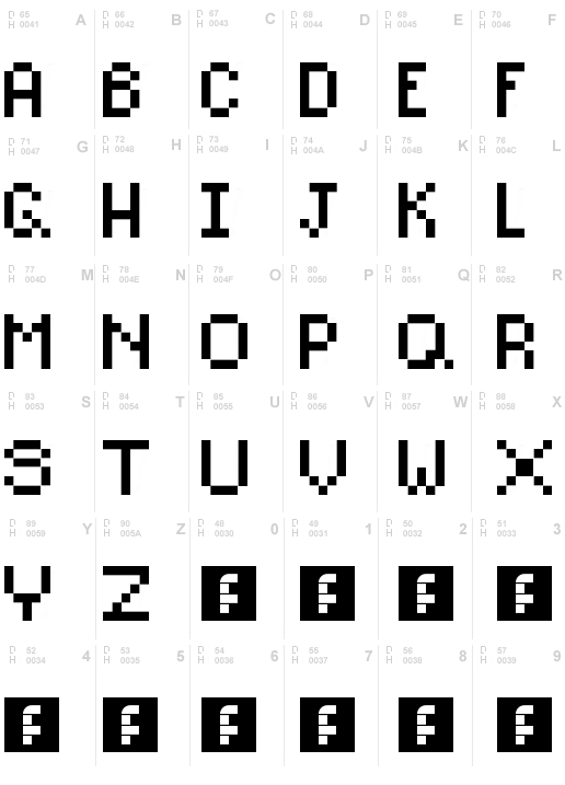 Pixel Alphabet Regular